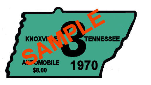 Modal Additional Images for 1970 Tennessee INSPECTION Sticker (Knoxville)